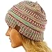 Quad Color Warm Chunky Thick Stretchy Knit Slouchy Beanie Skull Cap Hat Hot Pink