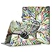 Fintie Case for iPad Pro 12.9 (1st Gen 2015) - 360 Degree Rotating Stand Case with Smart Protective Cover Auto Sleep/Wake Feature for 12.9-inch iPad Pro (2015 Version), Love Tree