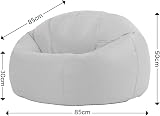 Bean Bag Bazaar Kingston Gaming Beanbag Charcoal Grey Large Indoor Outdoor view 3