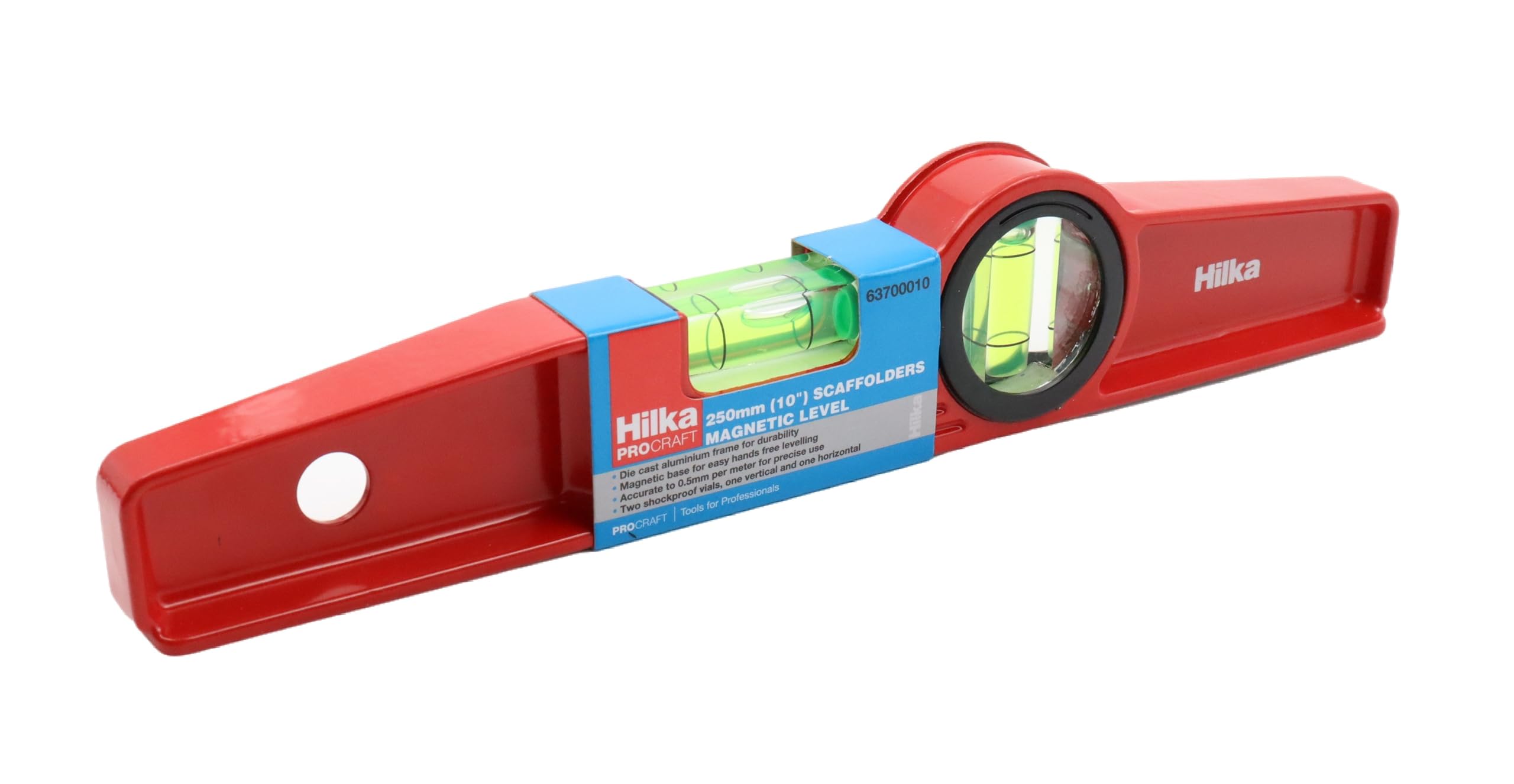 Hilka 63700010 250mm (10") Scaffolders Magnetic Level