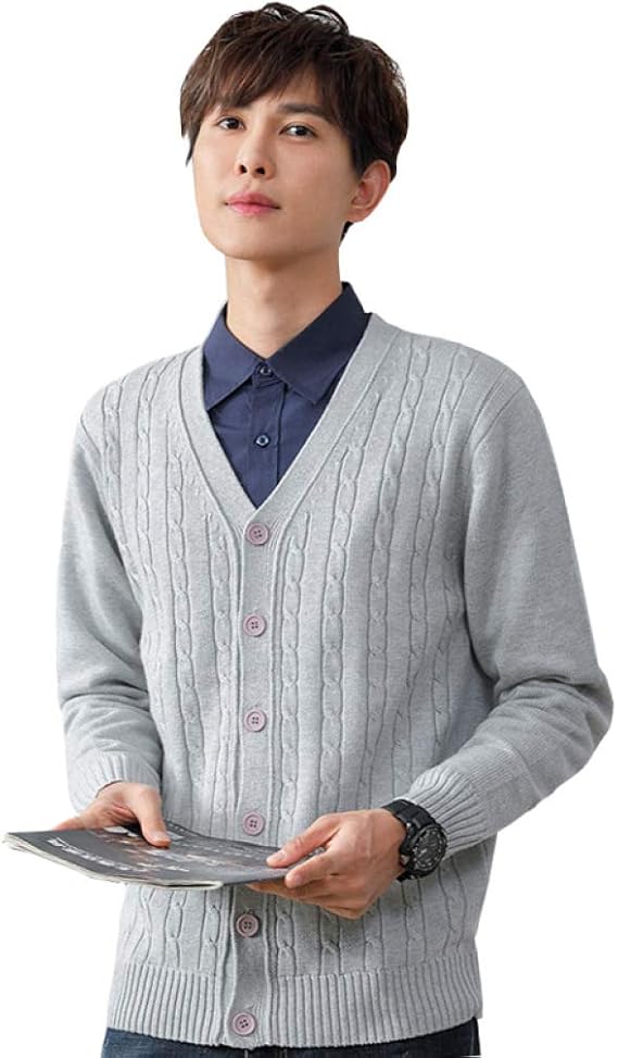 Amazon カーディガン メンズ ニット 秋冬 4色選択 羽織 ストレッチ セーター トップス 修身 かっこいい カジュアル シンプル 着回し 暖かい 防寒 お出かけ 通勤 通学 冷房対策 オフィス Vネック 無地 S 3xl カーディガン 通販