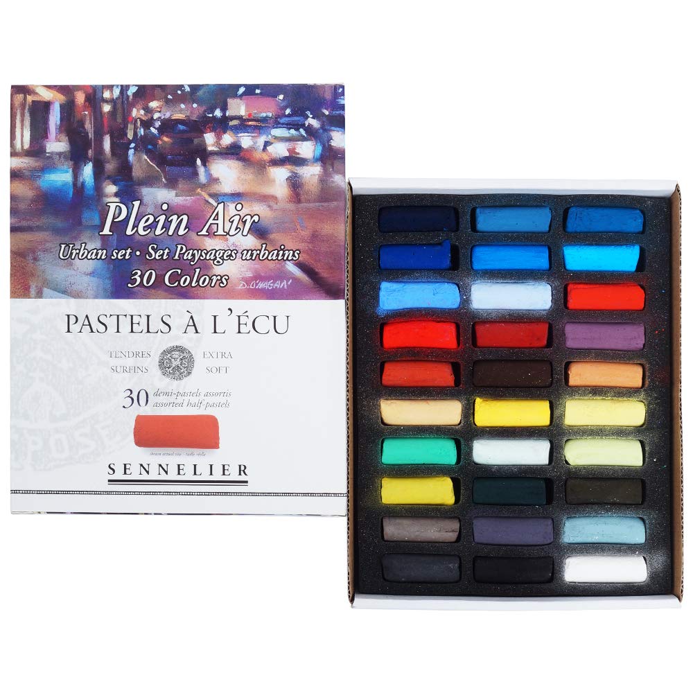 Savoir-Faire 10132286 Sennelier Soft Pastels Half Stick Set 30/Pkg-Urban Landscape