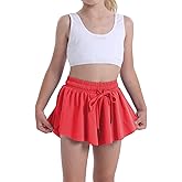 Flowy Shorts for Teen Girls Athletic Running Youth Butterfly Shorts