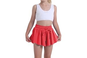 HEYIELDA Flowy Shorts for Teen Girls Athletic Running Biker Shorts Youth Butterfly Shorts
