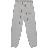Essentials Men's Sweatpants, Oversized Fit, Elastic Waist, Black