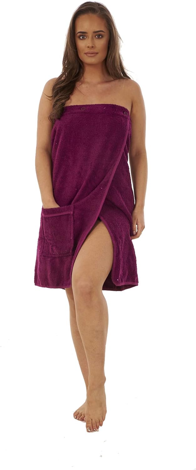 Ladies Towel Wrap 100 Cotton Highly Absorbent Terry Soft Sarong Towel
