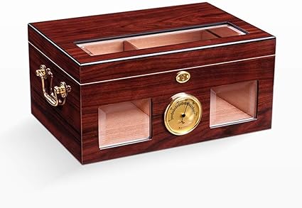 Caja Cigarros, Forro Madera De Cedro con Higrómetro y ...