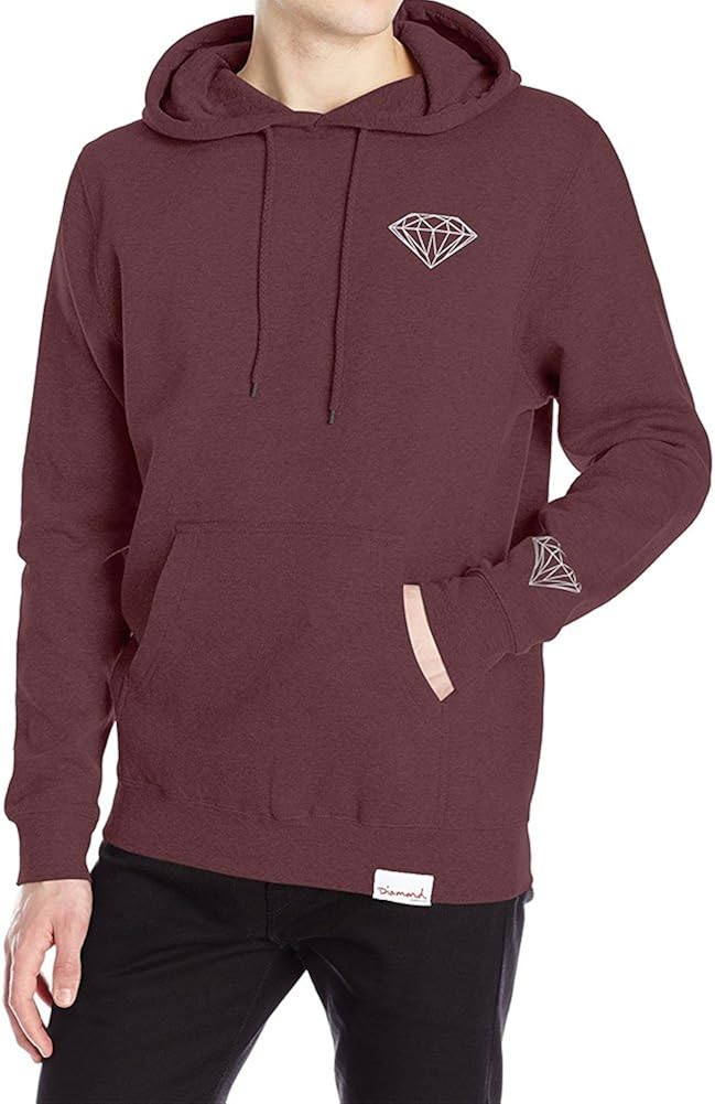 Diamond Supply Co. Men's Brilliant Pullover Long Sleeve Hoodie Red XL