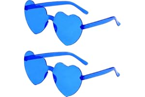 GCQJOQ 2 Pairs Heart Sunglasses for Women, Heart Glasses for a Bridal Shower, Valentine's Theme Party or Bachelorette Party