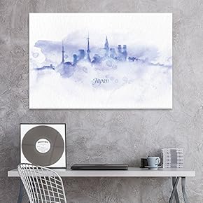 Impressionism Watercolor Style City Landscape of Japan