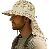 TOP-EX UPF 50+ Cooling Wide Brim Sun Hat for Men with Neck Flap, Packable | UVCoolix&trade; cooling needs no water; 3.1 in rollable shape-holding brim, 9.4 in neck coverage, six mesh eyelets, secure fit
