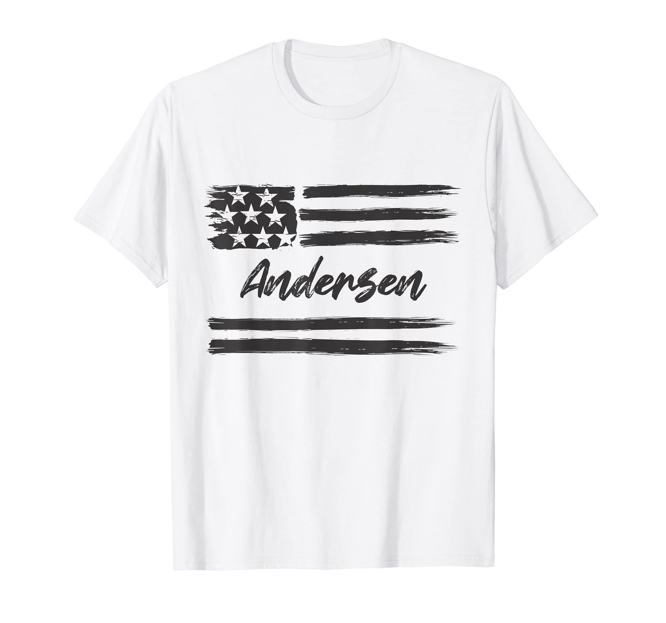 Andersen - Personalized Name, Stars and Stripes USA Flag T-Shirt