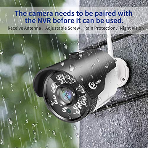XVIM 1080P Wireless Signal Security Cameras System,Camera Need Plug to