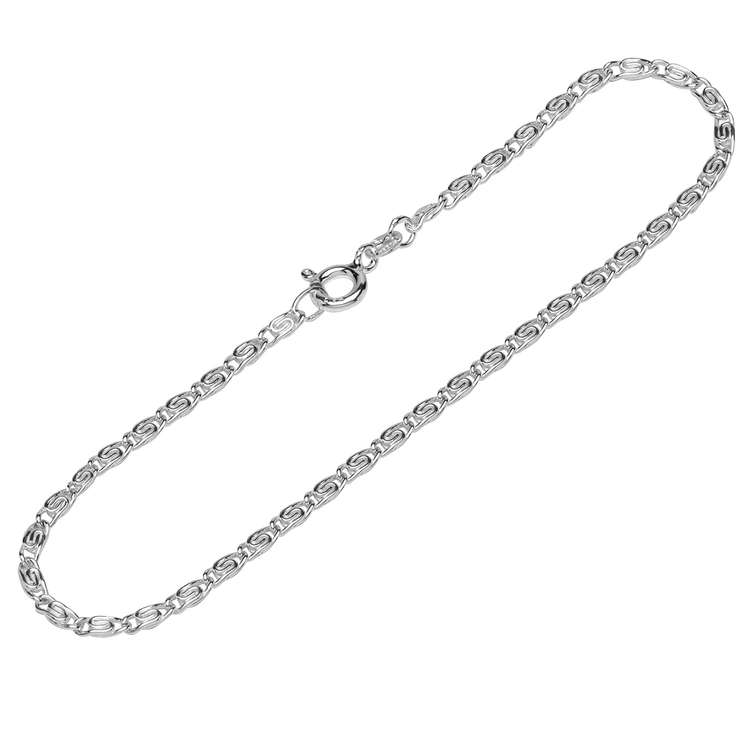 NKlaus bracelet 925 Sterling Silver 19cm S armour chain round ladies designer bracelet chain 12554