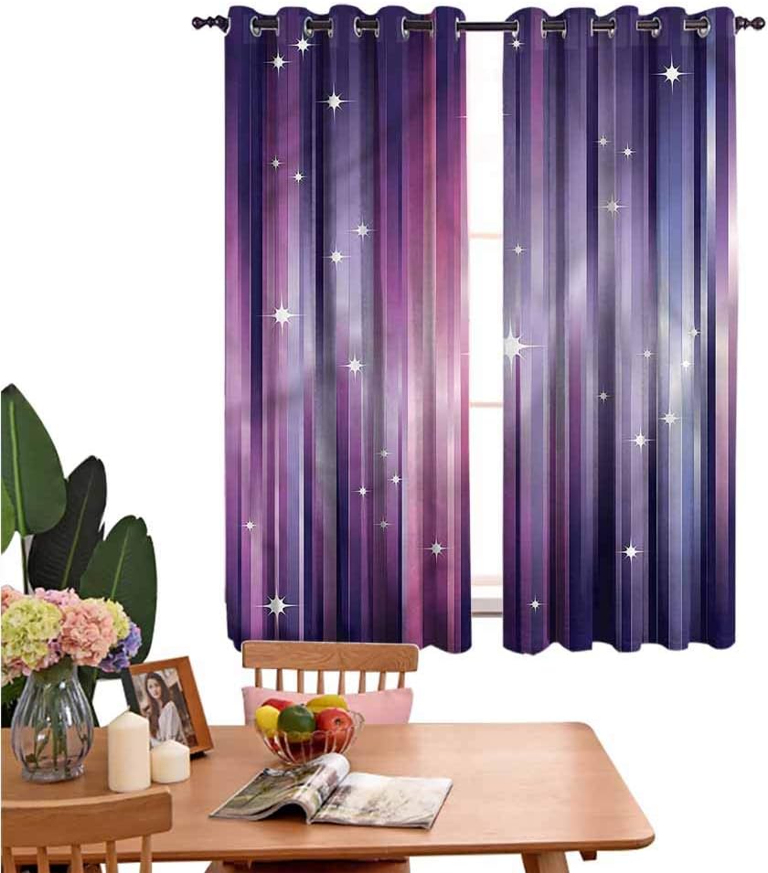dsdsgog Decor Window Curtains Colorful Beams Lines for Kids Bedroom