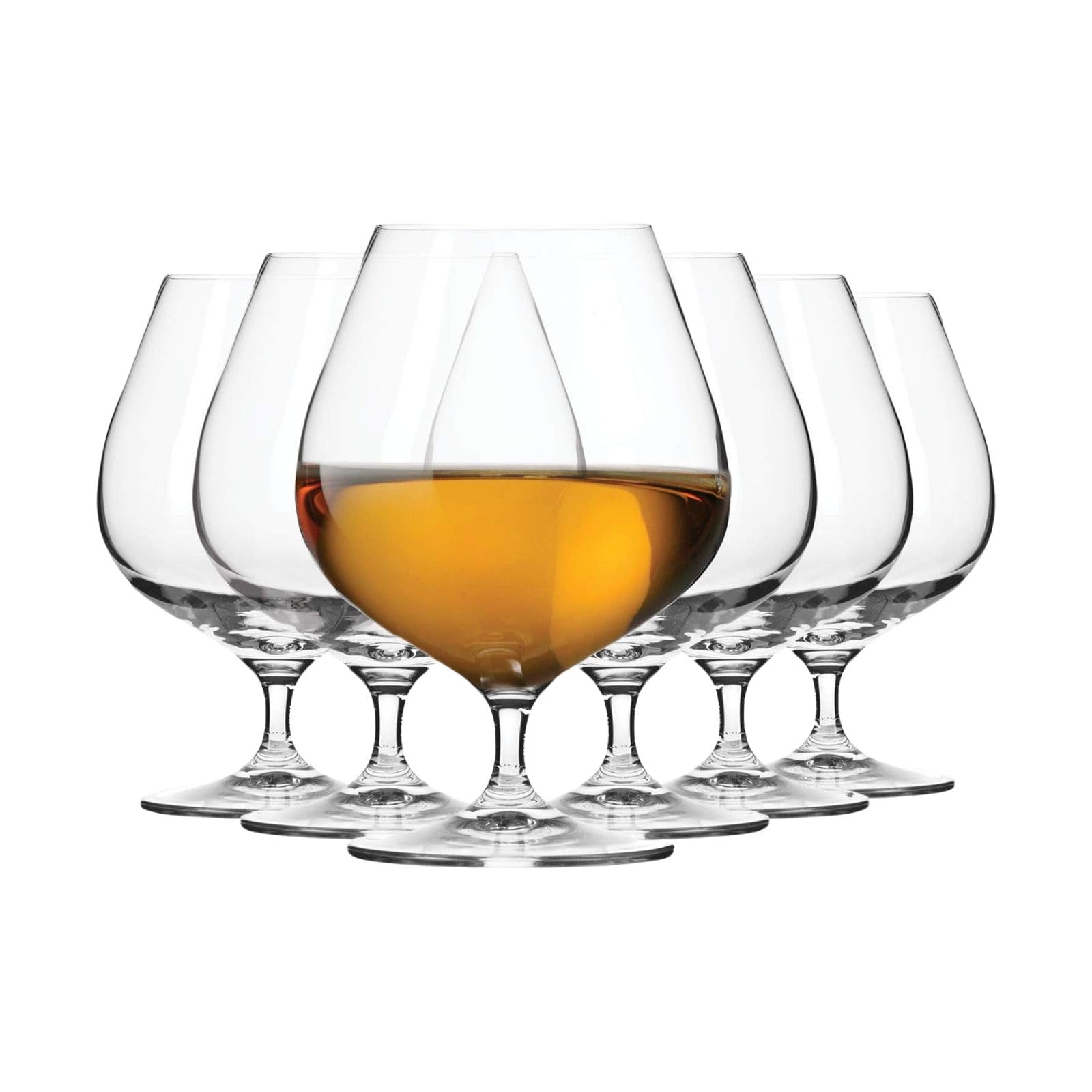Krosno Brandy Cognac Snifter Glasses Rum Tasting Gift Set | Set of 6 | 550 ML | Harmony Collection | Water Cocktail Set | Perfect for Home, Restaurants and Kitchen Set | Dishwasher Safe Whiskey Glass
