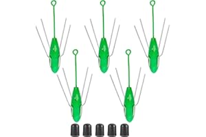 JPY 5pcs Sputnik Sinkers Saltwater Surf Fishing Weights Long Tail Casting Sinkers Lead Fishing Sinkers Weights for Ocean & Beach Casting