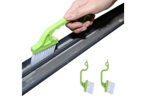 RIENAR 2pcs Hand-held Groove Gap Cleaning Tools Door Window Track Kitchen Cleaning Brushes(Green)