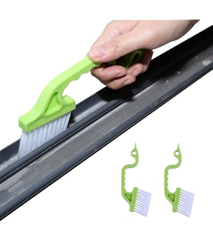 17 Pieces Window Groove Cleaning Brush Set, Handheld Groove Gap Door Track Tool Kitchen Decontamination Corner Crevice Sliding Tile Line Shutter Blue - View #8