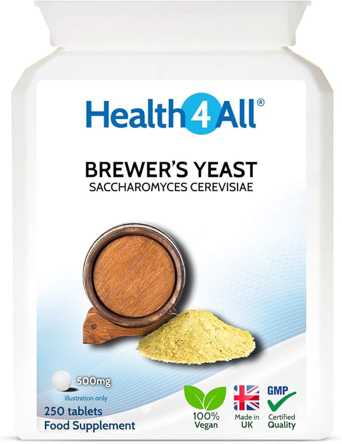 Brewers Yeast 500mg 250 Tablets (V) Saccharomyces cerevisiae, Natural Source of B Vitamins