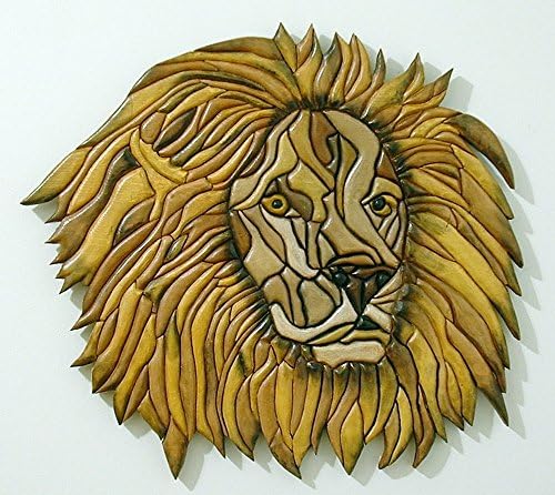 Lion, King of the Jungle, Wood Wall Sculpture