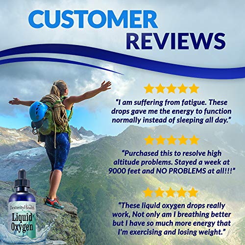 Dexterity Health Liquid Oxygen Drops, 3Pack of 4 oz. DropperTop