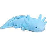 ZHONGXIN MADE Large Axolotl Plush - Super Large Weighted Blue Axolotl Stuffed Animal, 30 Inches Long, Realistic Cute Ambystoma Creepy Amphibians Plush Toys, Unique Plush Gift Collection for Kids