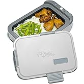 Hot Bento – Self Heated Lunch Box and Food Warmer – Battery Powered, Portable, Cordless, Hot Meals for Office, Travel, Jobsite, Picnics, Outdoor Recreation, Kitchen Meal Prep (Titanium)