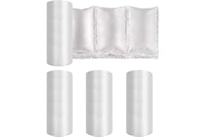JZBRAIN Air Cushion Film 72002 Air Bubble Bags Wrap Packing Roll,4 Rolls 200mm X 100mm X 200m X 0.02mm Air Cushion Films ONLY Compatible with JZBRAIN Air Cushion Machine(4 Rolls)