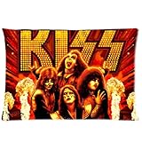 Custom KISS American Rock N Roll Band Pillowcase Standard Size Design Cotton Pillow Case