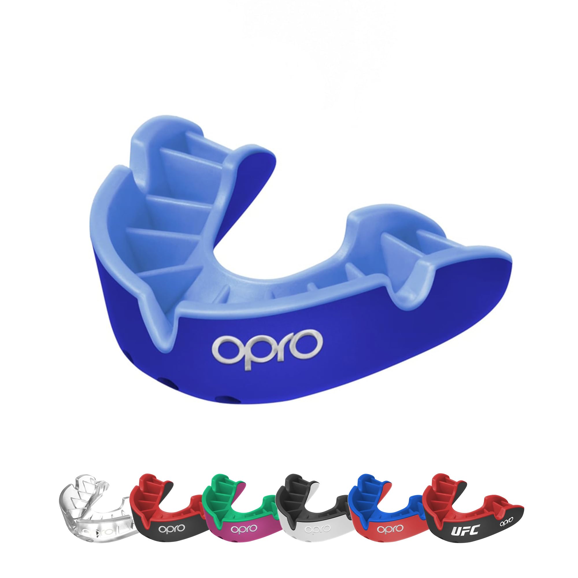 OPRO Silver Level Mouthguard Essential Fit – Gum Shield Adult and Kids – OPRO Mouth Guard Boxing and MMA, Easy Self-Fit Gum Shield Rugby and Hockey – Superior Protection with Dental Warranty