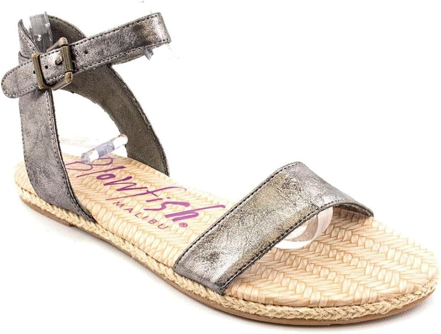 Amazon.com | Blowfish Womens Delmar Pewter Riot Metallic Sandals 7 M | Sandals