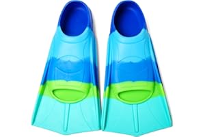 Foyinbet Kids Swim Fins,Short Kids Fins Youth Swimming Flippers for Lap Swimming Training for Children Girls Boys Beginners