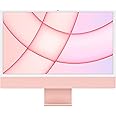 2021 Apple iMac with Apple M1 Chip with 8-core CPU (24-inch, 8GB RAM, 256GB SSD Storage) (QWERTY English) Pink (Renewed)