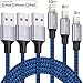 [Upgraded] iPhone Charger, JAHMAI 3Pack (3ft 6ft 10ft) USB Extra Long Nylon Braided Lightning Cable Syncing and Fast Charging Cord Compatible with iPhone X/8/7/6s/6/Plus/SE/5s/5c/5/iPod/iPad More