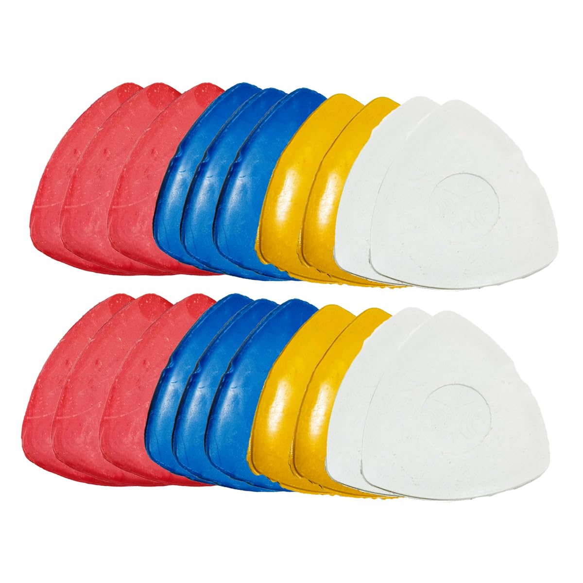 20 Pieces Sewing Chalk, Tailor's Chalk for Marking Fabric, Triangular Shape, Essential Tool for Dressmaking, Professional Quality, Creative Projects Textiles (Multi-Colour 1, 20 Pieces)