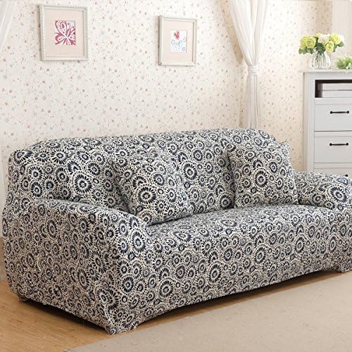 Stretch Anti-Slip Couch Covers , Sofa Covers For 3 Cushion Couch Sofa Furniture Protector Cover Protector with Cable Knit Fabric 1 2 3 4 Seater Sofa Slipcover Circles Flowers Pattern by Miller00
