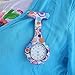 Top Plaza Women's Girls' Fashion Floral Nurse Clip-on Fob Brooch Silicone Jelly Hanging Pocket Watch