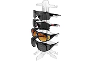 LACUSMALL 6 Layers Glasses Sunglasses Rack Sunglasses Organizer Transparent Sunglasses Display Stand