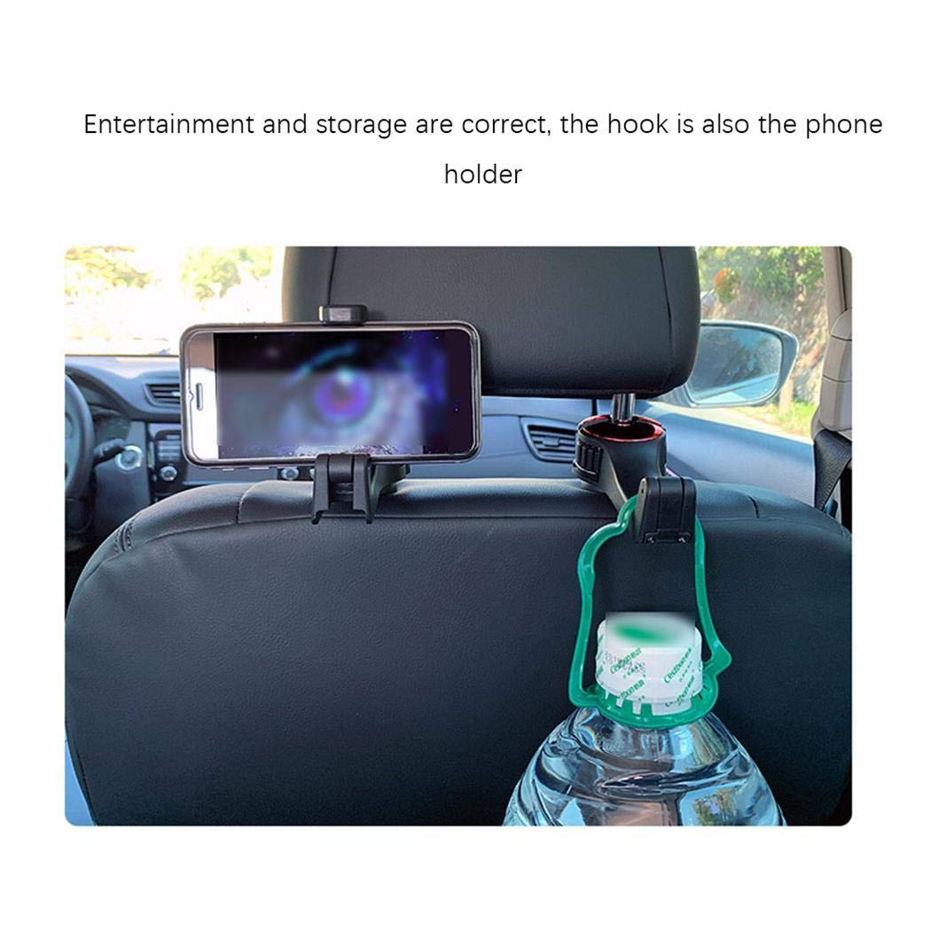 mekolen Multi-functional Bracket Hook Car Seat Mobile Phone Holder Auto Headrest Hanger Hook Stand Storage Hook Mounts & Stands, Gold