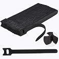 Nettbe 60 PCS 6 Inches Reusable Cable Ties, Adjustable Cord Straps Wire Organizer Cord Wrap and Hook Loop Cable Management