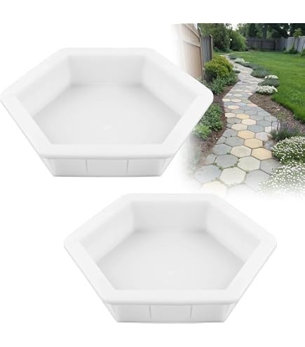 Walk Maker Concrete Mold – ABS Plastic Stepping Stone Paver Form, Reusable Garden Path & Patio Molds (Twirl Design)