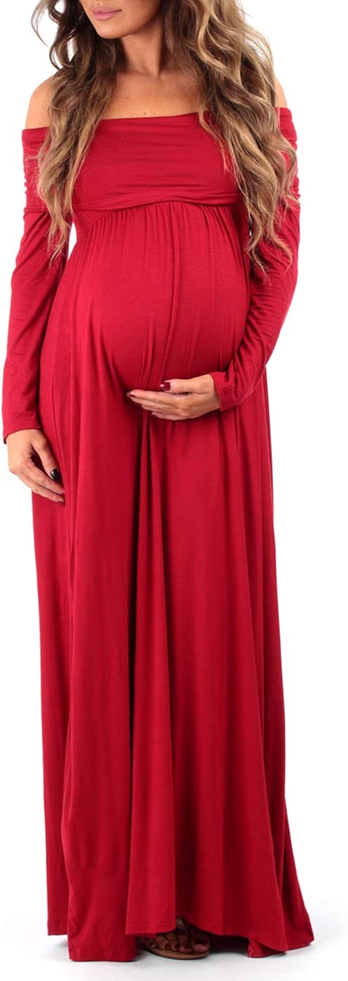 Cowl Neck and Over The Shoulder Maternity Dress at  Women’s Clothing store