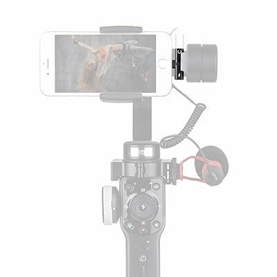 HolaFoto 2in1 Adapter, Charge and Earpod Audio Adapter Attach Microphone to Gimbal Such As Zhiyun Smooth Q 4 3 DJI Osmo Mobile 2 Feiyu SPG for iPhone Xs Max XR X 8 Plus 7 Plus 6S 6 Plus