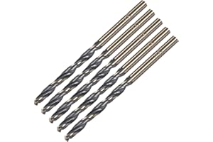 uxcell 5pcs Straight Shank Twist Drill Bits 4.2mm Gold Titanium & Black Nitride Coated High Speed Steel (HSS) 4341 with 4.2mm