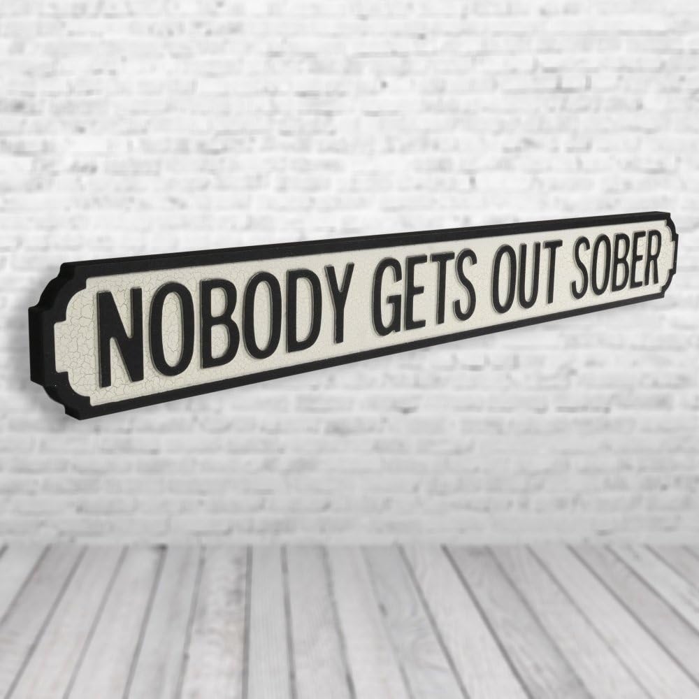 SHH Interiors Ltd Street Sign, Black & White, 96.8 x 12.5cm