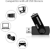 ENUODA 32GB USB 2.0 Memory Stick Swivel Design Black view 5