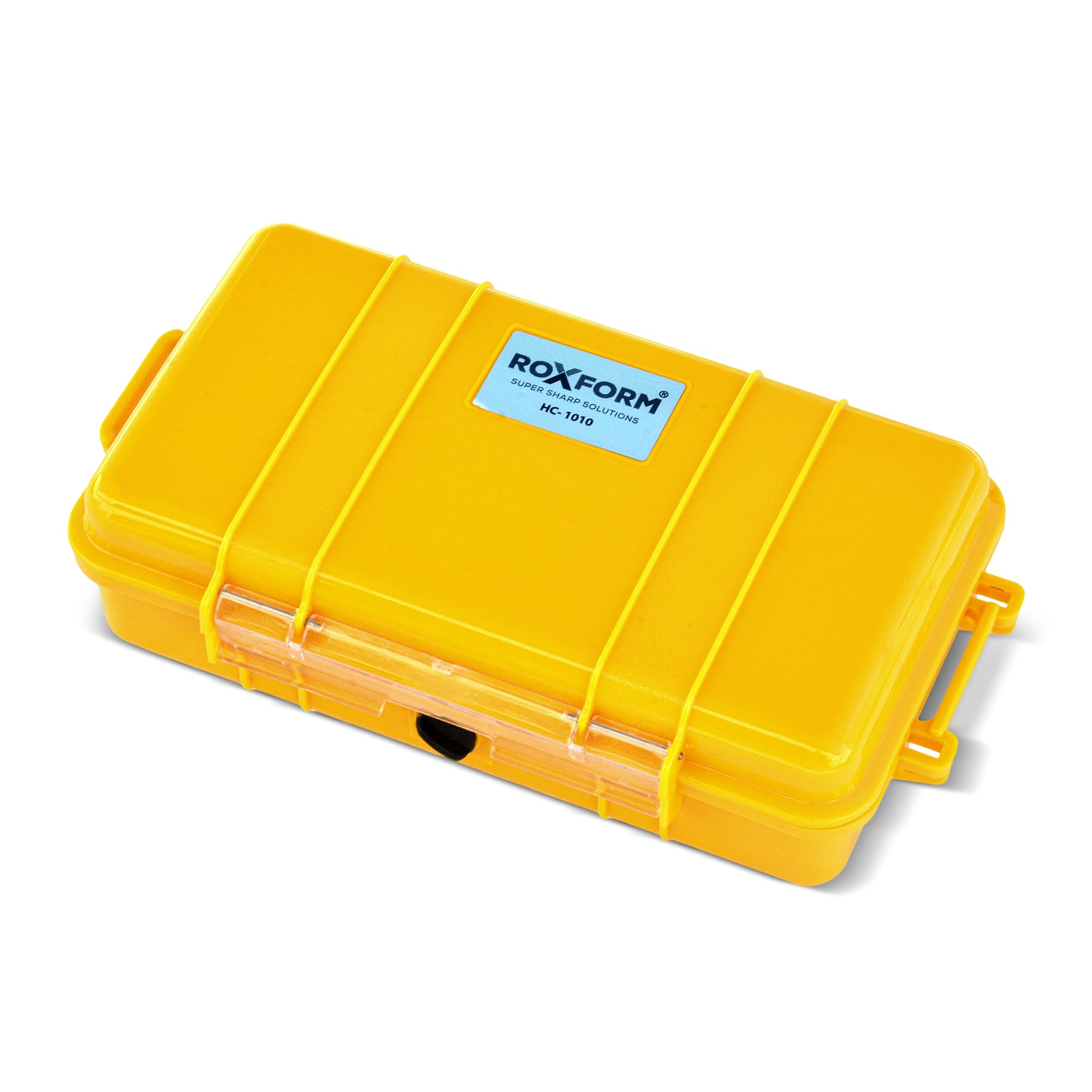 ROXFORM Micro Hard Case Dry Box - Water Resistant & CompactTool Case for Mobile Phone, Camera, Lens, Charger, and Other Equipments - 1323 L Capacity - Yellow (6.5x11.8x22 cm)
