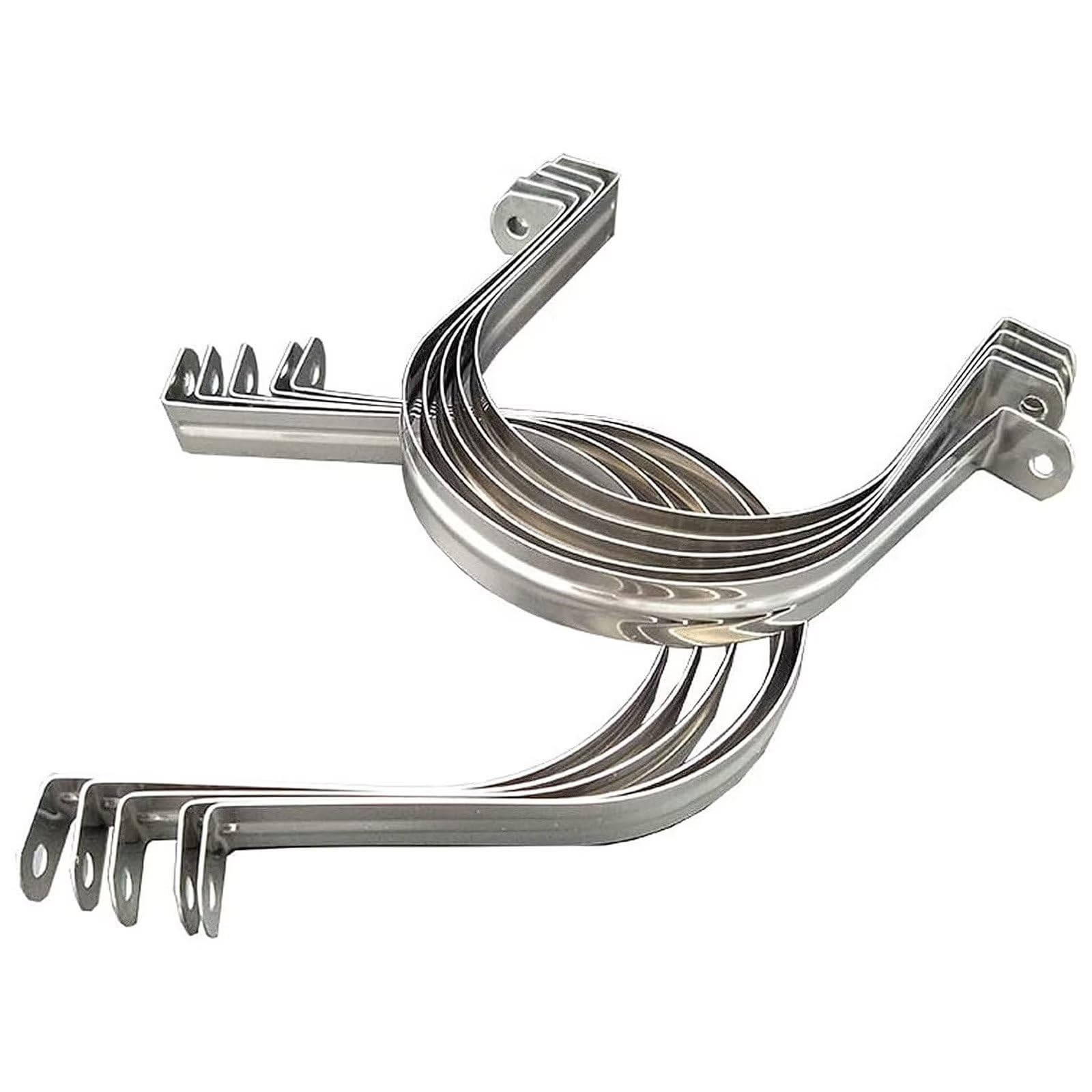 Photo 1 of 5inch Two Hole Strap U Bracket Stainless Steel Tube Strap Tension Clip Assortment Kit Heavy Duty Rigid Pipe Strap Clamp For The Inner Diameter of Water Pipe is 5inch 4Pcs (133mm)