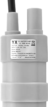 QWORK 12V Submersible Water Pump 840 L/H 5M Lift Freshwater Aquarium Garden view 2